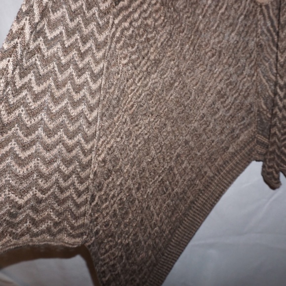 ELI TAHARI Long Waterfall cardigan belted chevron - Picture 2 of 9